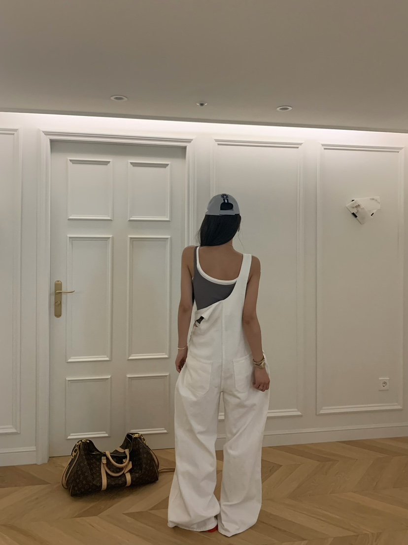 VIRKIN韓國代購女士新款推薦人氣職業26春夏休閑時尚背帶褲VIRKIN背帶褲