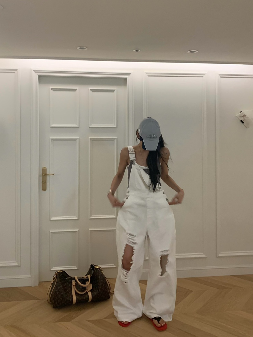 VIRKIN韓國代購女士新款推薦人氣職業26春夏休閑時尚背帶褲VIRKIN背帶褲