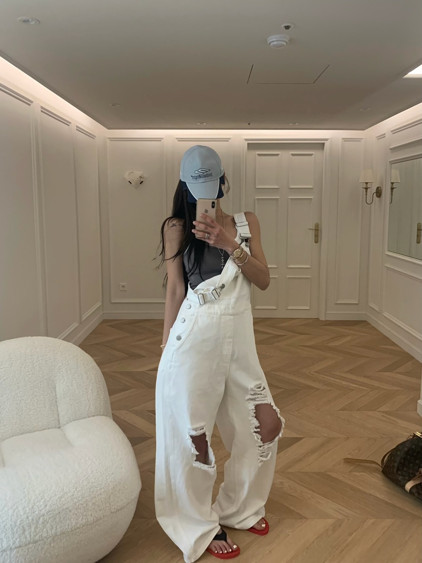 VIRKIN韓國代購女士新款推薦人氣職業26春夏休閑時尚背帶褲VIRKIN背帶褲