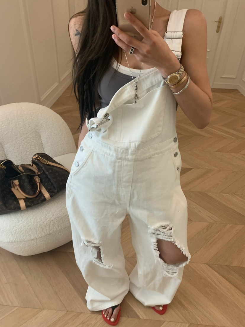 VIRKIN韓國代購女士新款推薦人氣職業26春夏休閑時尚背帶褲VIRKIN背帶褲