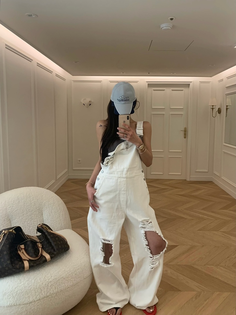 VIRKIN韓國代購女士新款推薦人氣職業26春夏休閑時尚背帶褲VIRKIN背帶褲