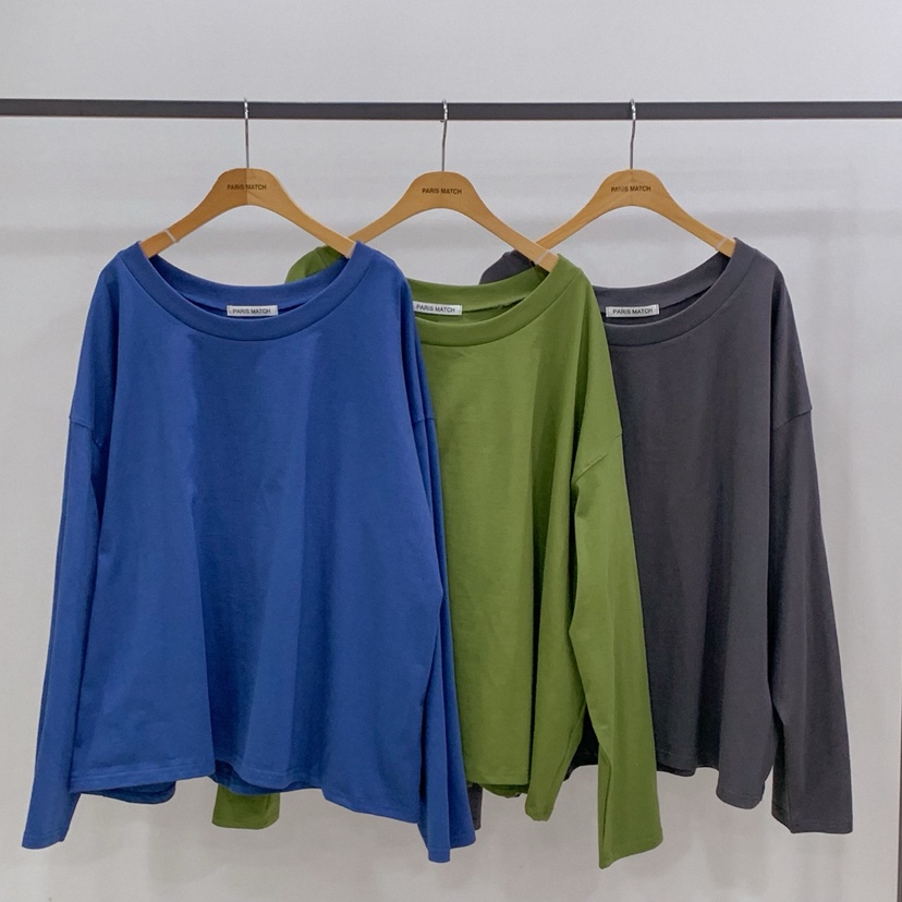 PARIS MATCH韓國直郵實拍女裝新品職業26春夏時尚長袖T恤PARIS MATCH長袖T恤圖色1左一色