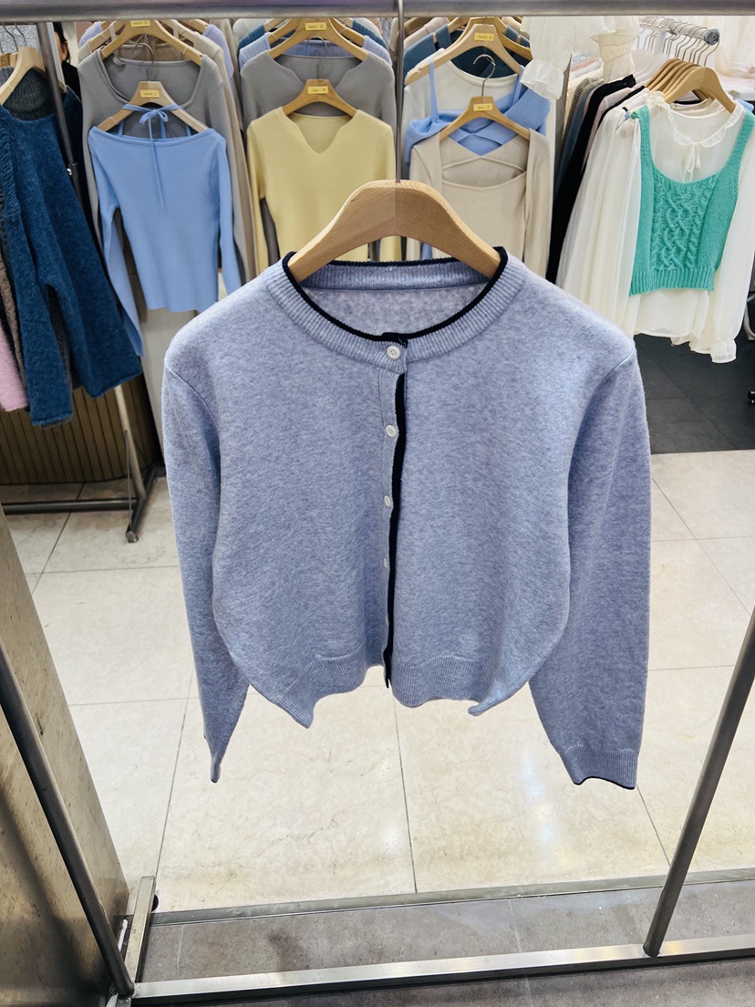 BLACK NOTE韓國直郵女裝新款時尚人氣休閑推薦針織衫開衫BLACK NOTE針織衫圖色1