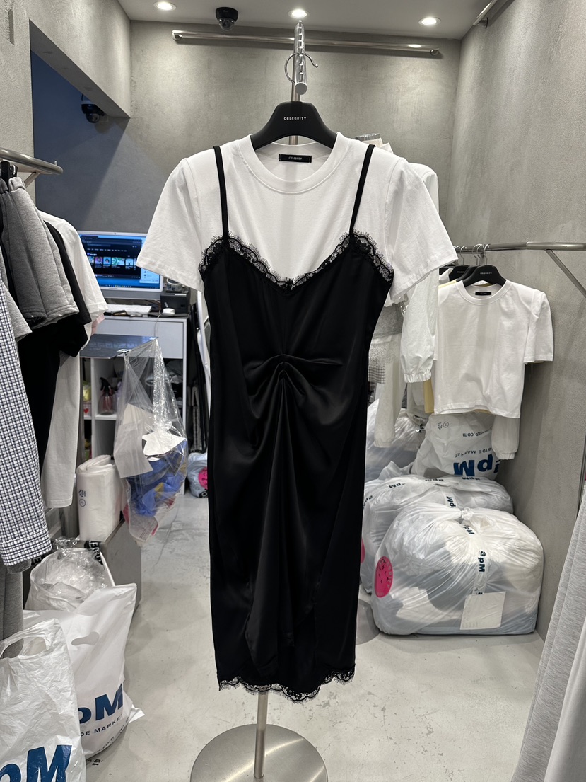 CELEBRITY-A韓國東大門代購女士新品休閑連衣裙不含內搭CELEBRITY-A連衣裙圖色1