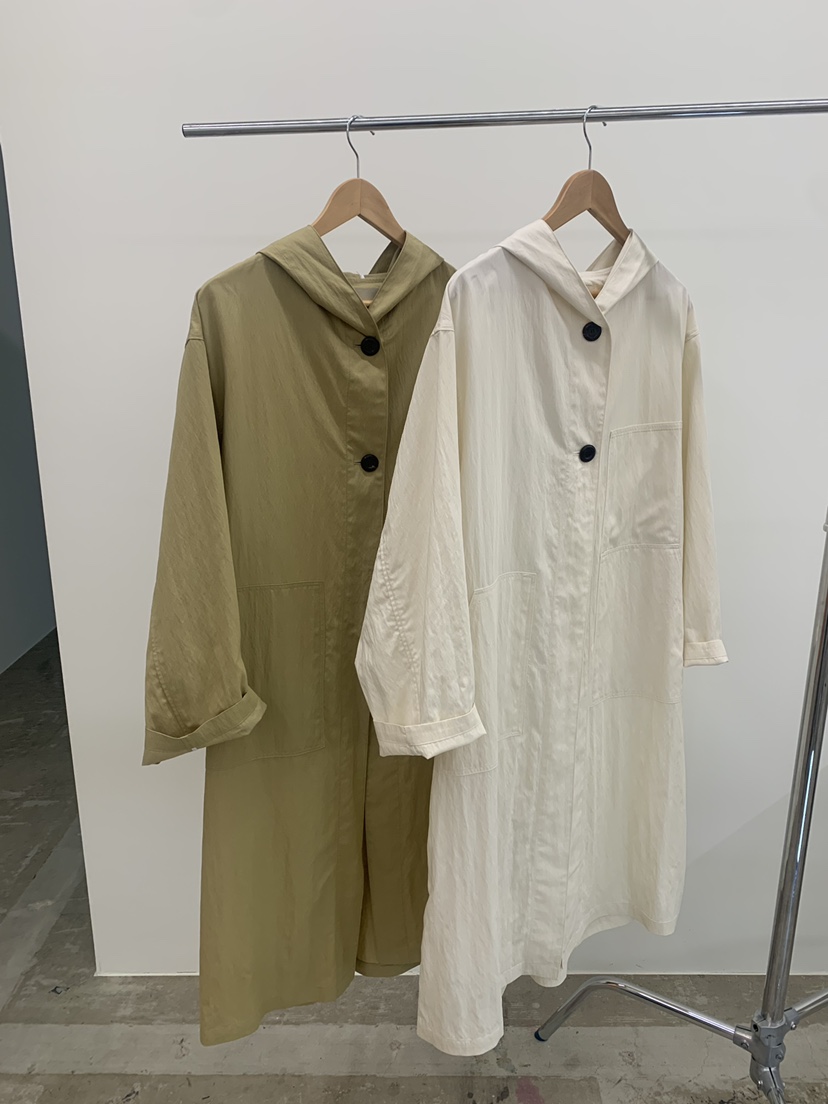 THE ABLE韓國直郵女士新品休閑26春夏推薦職業長款風衣兜帽THE ABLE/TA長款風衣