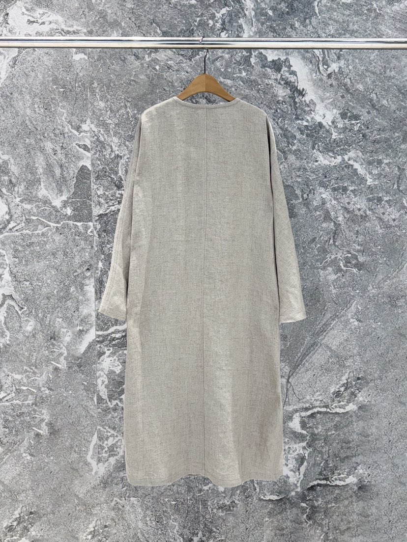 ROOKIE BUD韓國代購女士新款時尚推薦人氣中長款大衣亞麻ROOKIE BUD-L中長款大衣