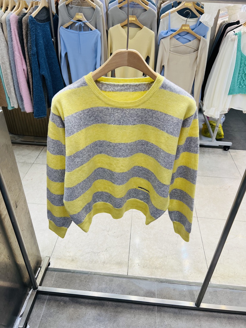 BLACK NOTE韓國直郵女裝新款真品休閑人氣26春夏針織衫刺繡BLACK NOTE針織衫圖色2