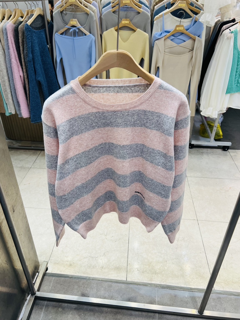 BLACK NOTE韓國直郵女裝新款真品休閑人氣26春夏針織衫刺繡BLACK NOTE針織衫圖色4