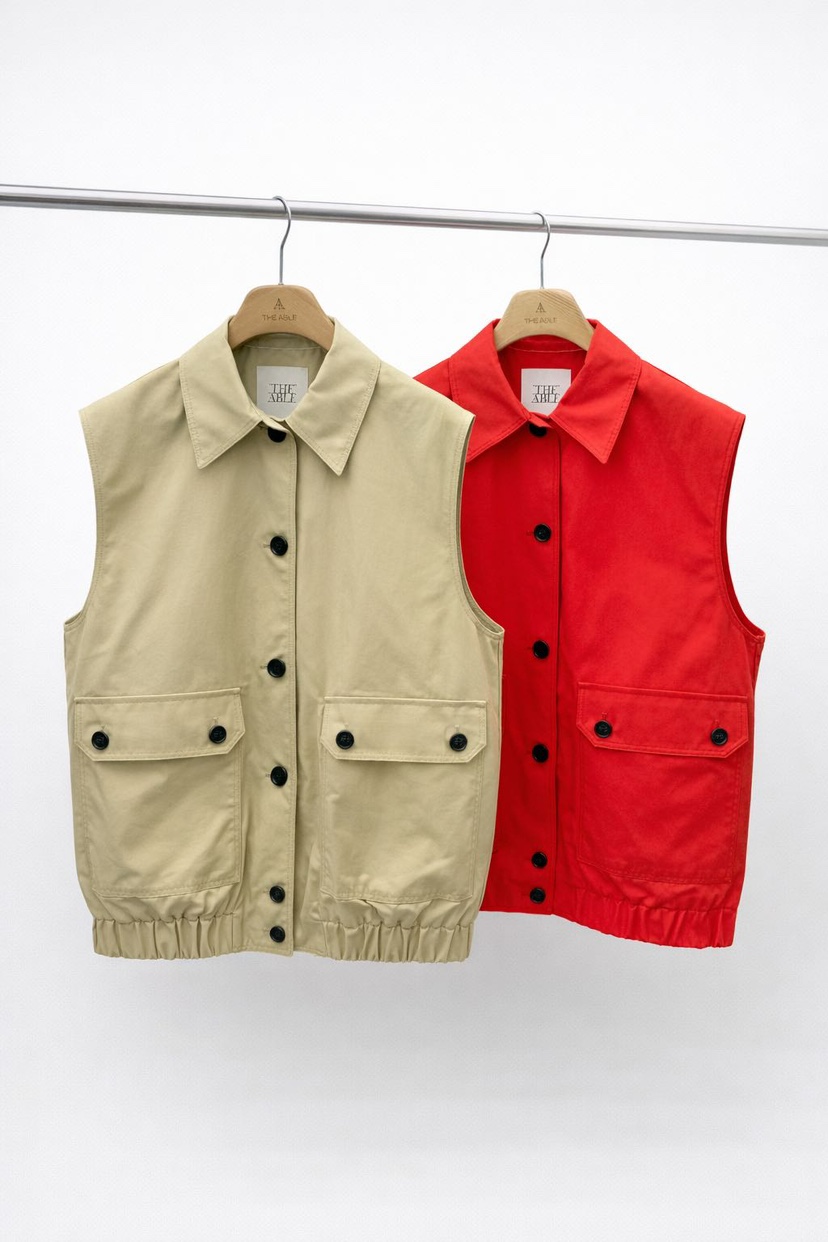 THE ABLE東大門實拍女士新品推薦真品人氣職業時尚馬甲口袋THE ABLE/TA馬甲