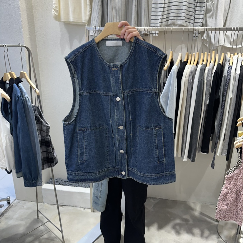 HIPTIQUE韓國代購女裝新款真品休閑26春夏職業熱賣馬甲口袋HIPTIQUE馬甲圖色1