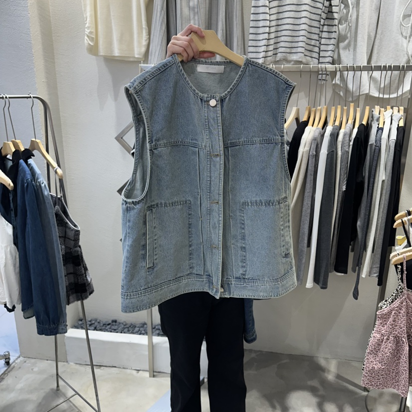 HIPTIQUE韓國代購女裝新款真品休閑26春夏職業熱賣馬甲口袋HIPTIQUE馬甲圖色2