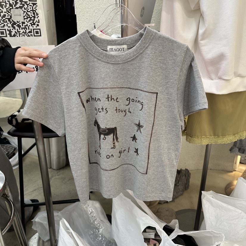 MAGOT東大門直郵女裝新款時尚26春夏真品休閑熱賣推薦T恤IIIΛGOT/MAGOTT恤圖色3