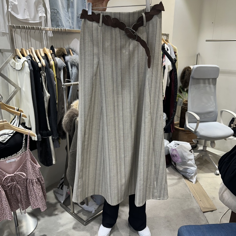 HIPTIQUE韓國代購女裝新品人氣休閑時尚推薦真品長裙含腰帶HIPTIQUE長裙圖色2