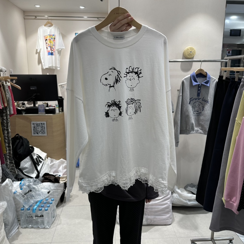 J.BALLOON東大門直郵女士新品時尚真品人氣職業26春夏長袖T恤J.BALLOON長袖T恤圖色1