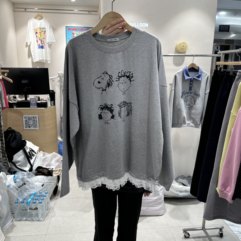 J.BALLOON東大門直郵女士新品時尚真品人氣職業26春夏長袖T恤J.BALLOON長袖T恤圖色2