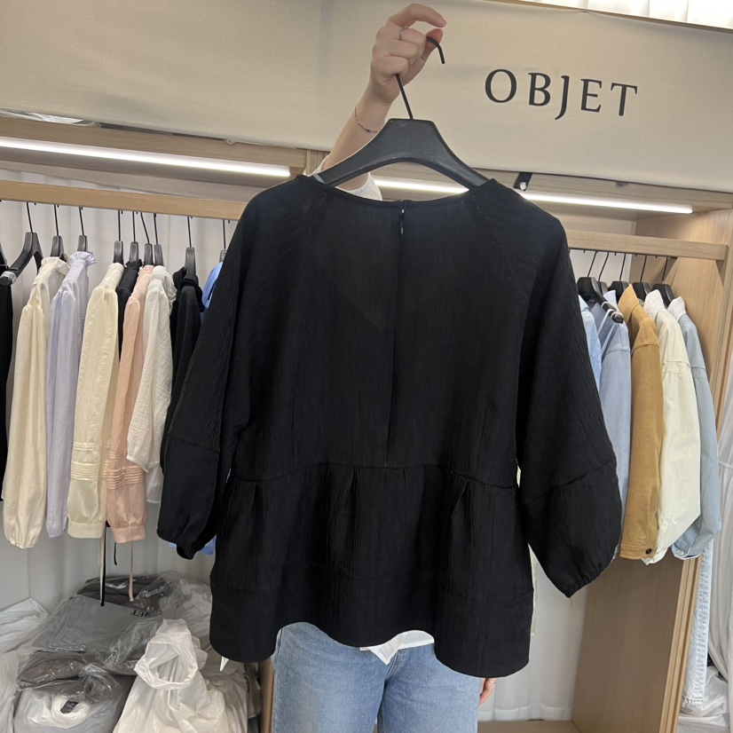 OBJET/LOVEUSU韓國直郵女裝新款推薦時尚人氣襯衫蕾絲衫OBJET/LOVEUSU襯衫/蕾絲衫