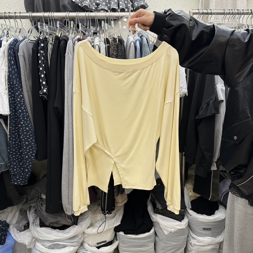 MAGOT東大門代購女裝新款人氣時尚休閑熱賣真品26春夏長袖T恤IIIΛGOT/MAGOT長袖T恤圖色1