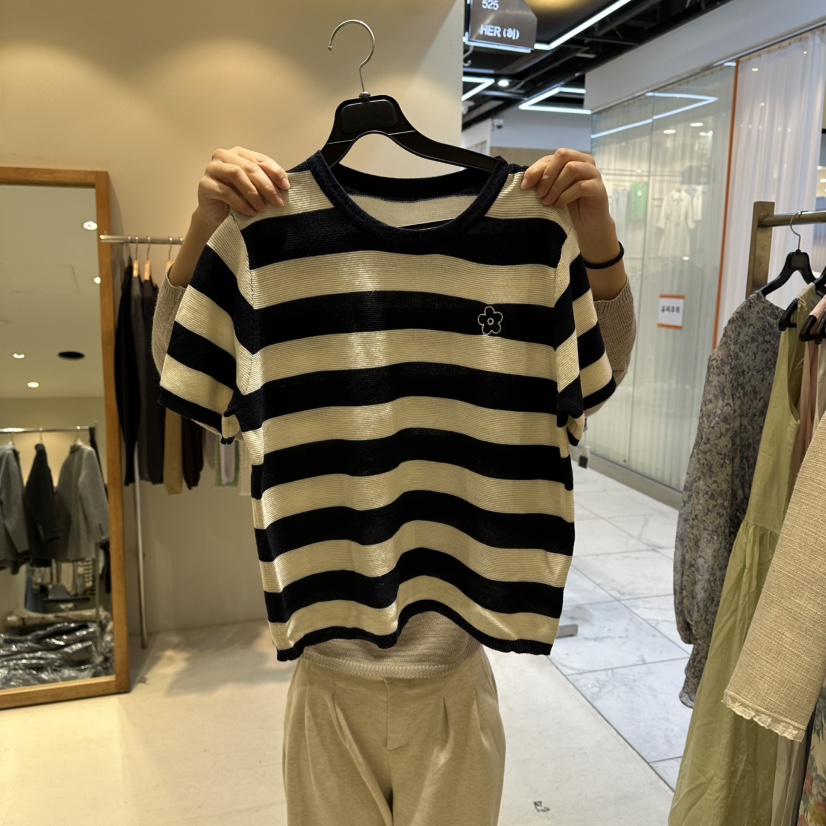 HER/PLAYLIST韓國直郵女士新品真品26春夏熱賣針織衫花朵HER/PLAYLIST針織衫圖色1