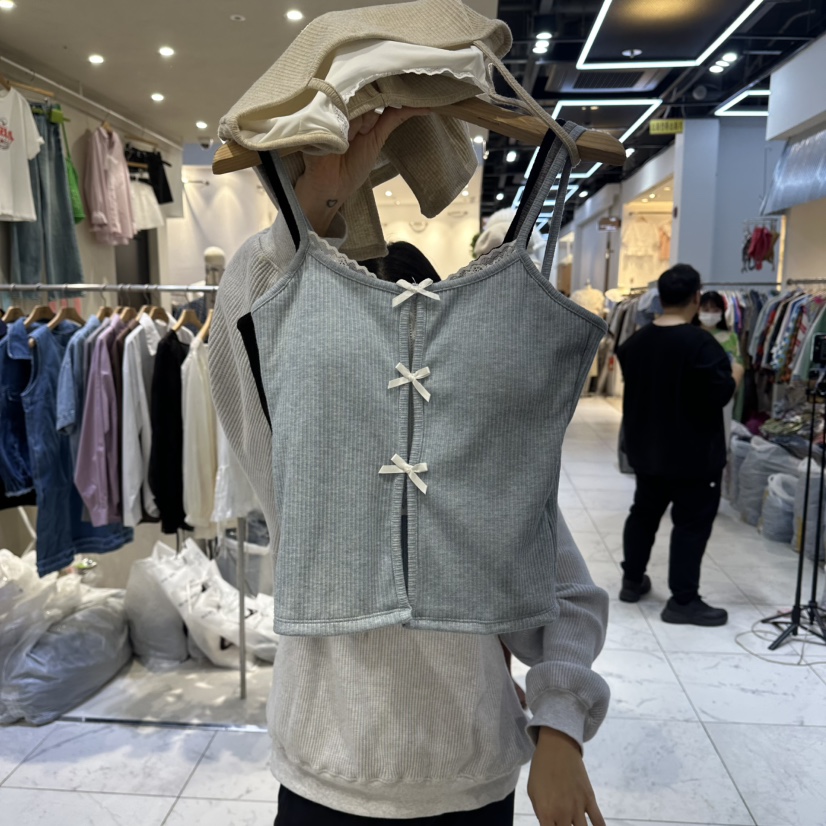 HIPTIQUE東大門實拍女士新品熱賣推薦職業休閑吊帶背心紐扣HIPTIQUE吊帶/背心圖色2