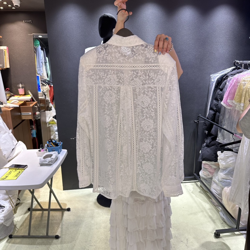 CHAVI東大門代購女士新品職業人氣熱賣26春夏真品襯衫蕾絲衫CHAVI襯衫/蕾絲衫