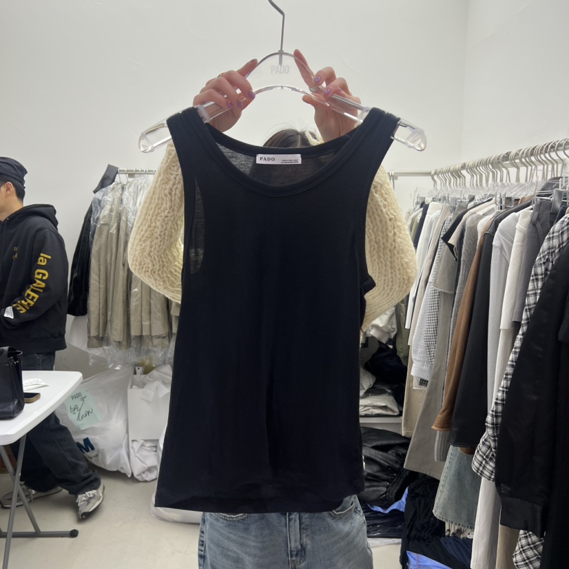 PADO東大門代購女士新款休閑26春夏熱賣時尚吊帶背心褶裥PADO吊帶/背心圖色3