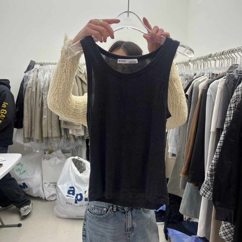 PADO東大門代購女士新款休閑26春夏熱賣時尚吊帶背心褶裥PADO吊帶/背心圖色4