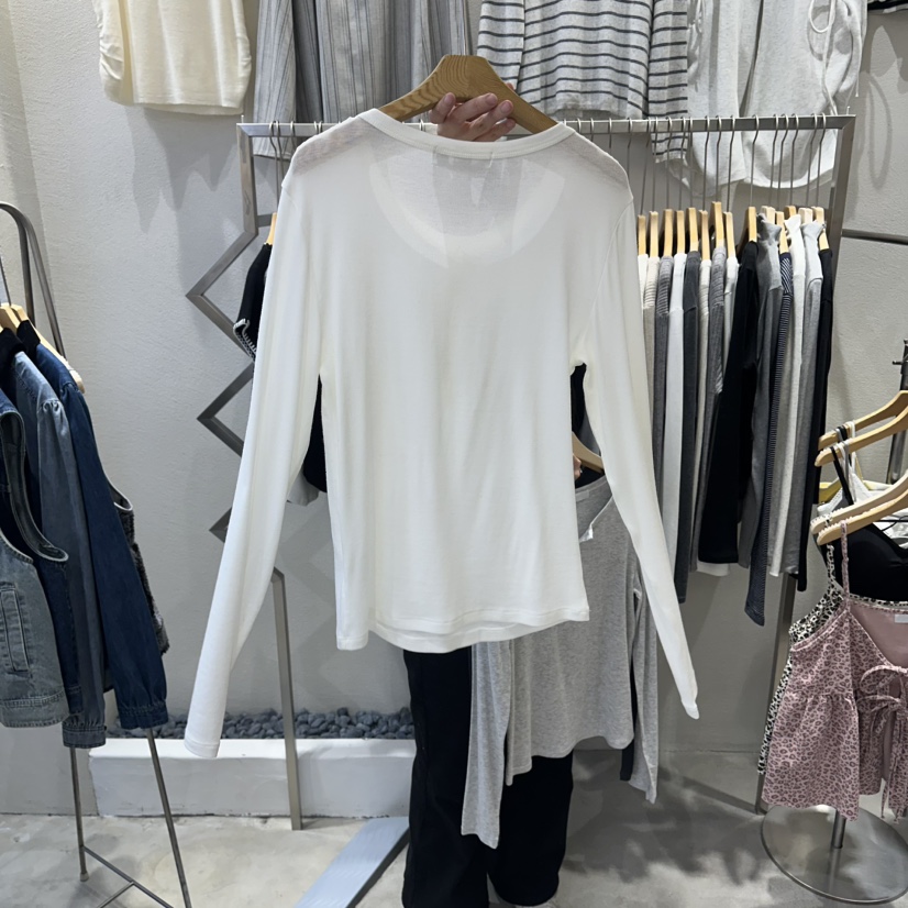 HIPTIQUE韓國代購女裝新品休閑人氣推薦熱賣真品長袖T恤透明HIPTIQUE長袖T恤