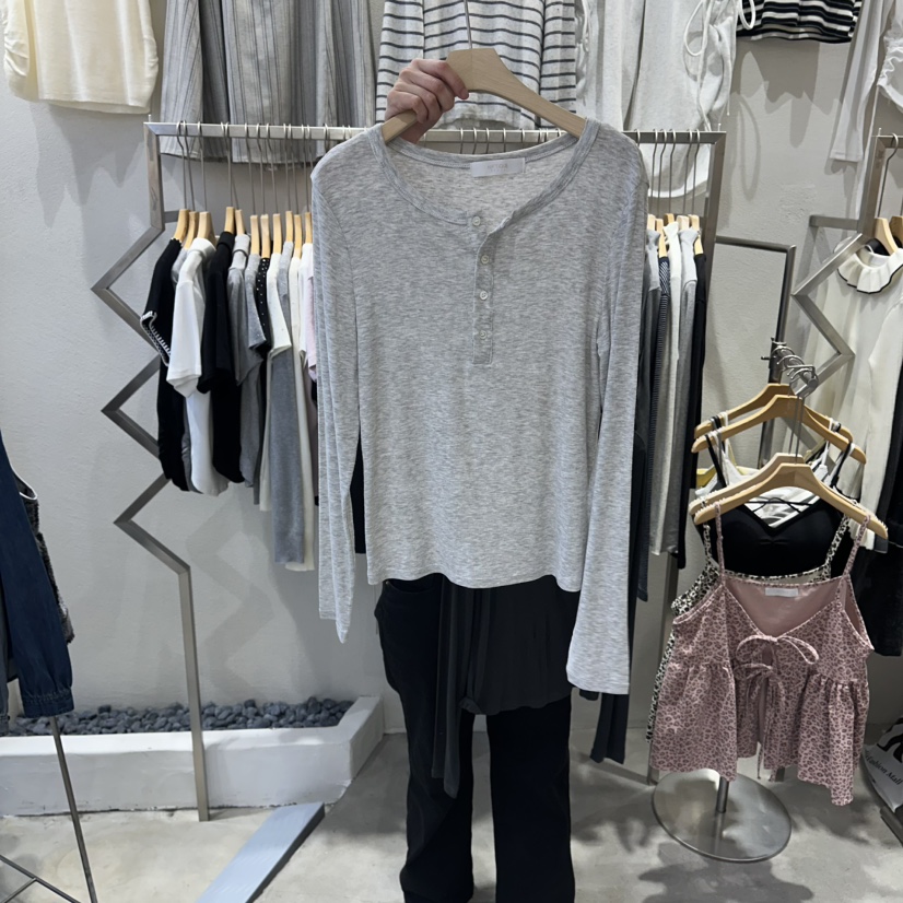 HIPTIQUE韓國代購女裝新品休閑人氣推薦熱賣真品長袖T恤透明HIPTIQUE長袖T恤圖色2