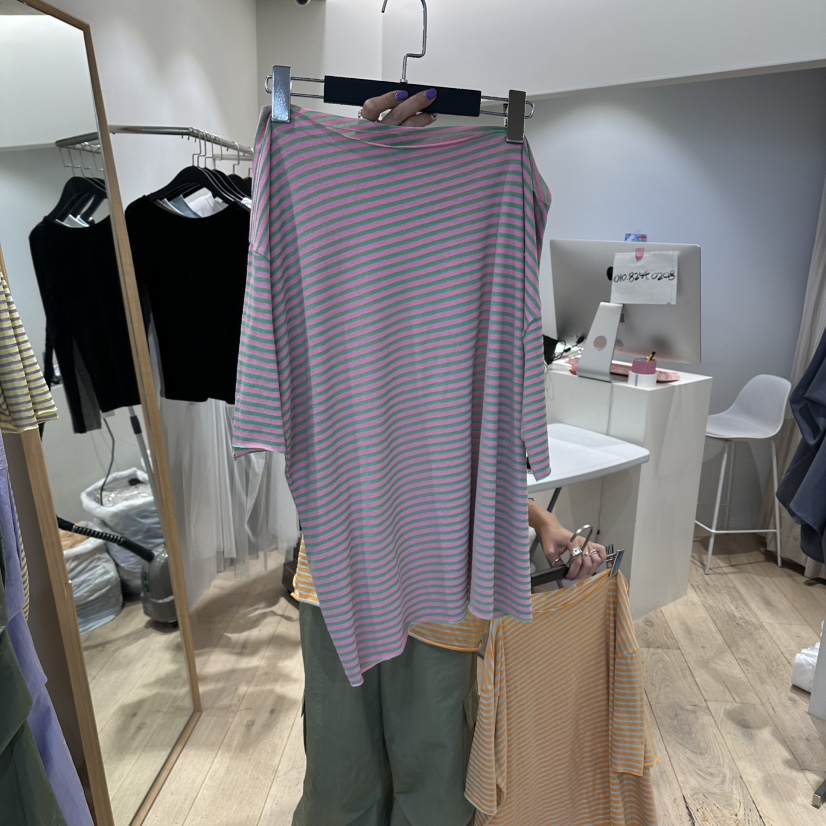 CUCUMBER韓國直郵女士新品職業休閑26春夏推薦人氣熱賣T恤CUCUMBERT恤圖色1