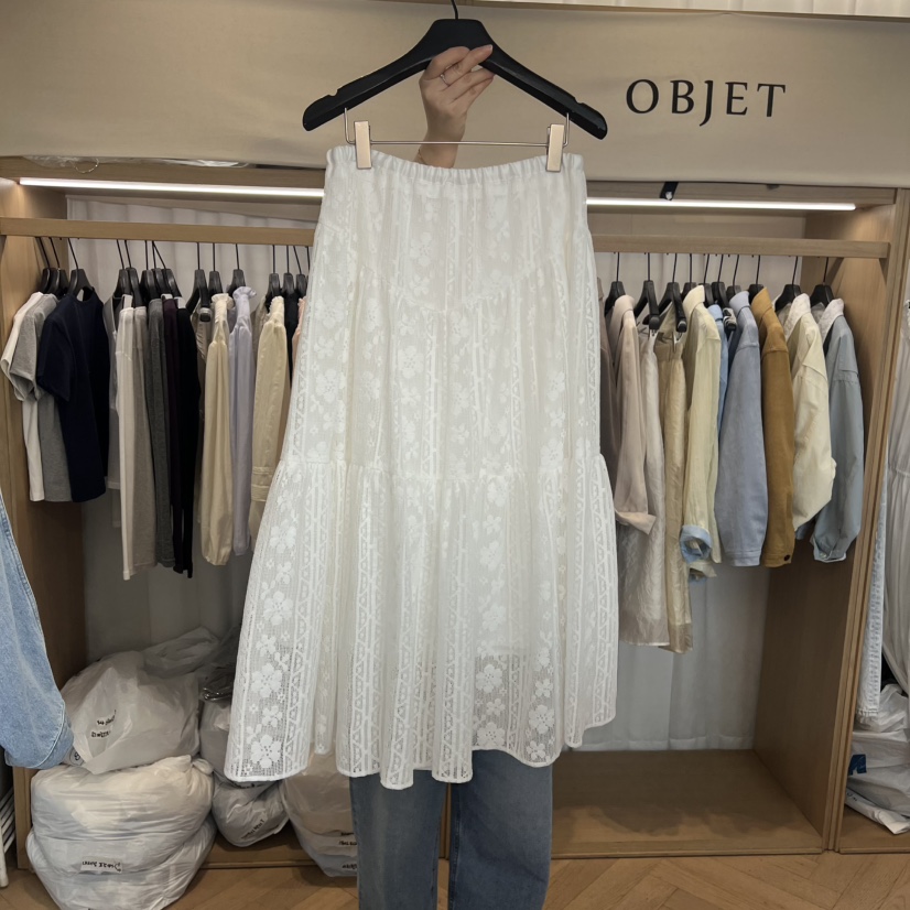 OBJET/LOVEUSU韓國代購女士新品人氣職業半身裙中短裙褶皺OBJET/LOVEUSU半身裙/中短裙