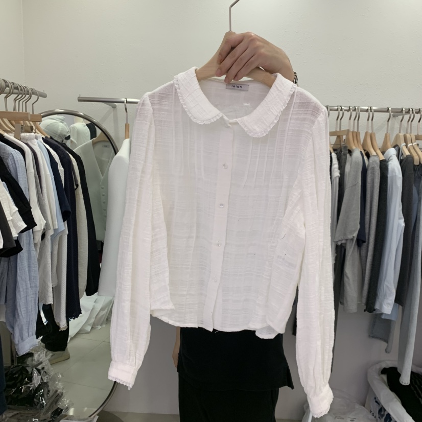 LELEN東大門實拍女士新品熱賣人氣26春夏推薦真品襯衫蕾絲衫LELEN襯衫/蕾絲衫圖色1