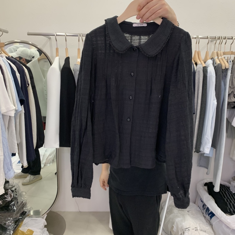 LELEN東大門實拍女士新品熱賣人氣26春夏推薦真品襯衫蕾絲衫LELEN襯衫/蕾絲衫圖色3