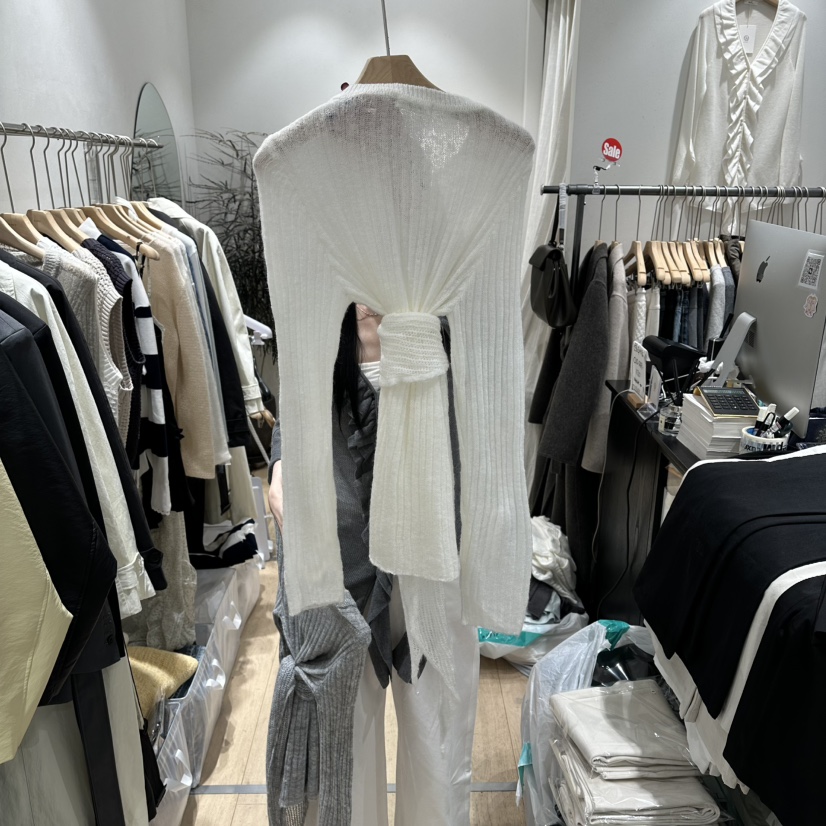 DDAY韓國代購女士新品休閑熱賣26春夏人氣真品針織衫含圍巾DDAY針織衫