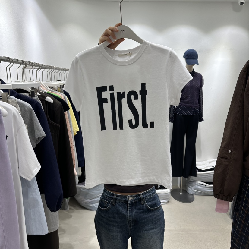 INNI東大門代購女裝新款職業26春夏時尚休閑人氣熱賣推薦T恤inniT恤圖色1