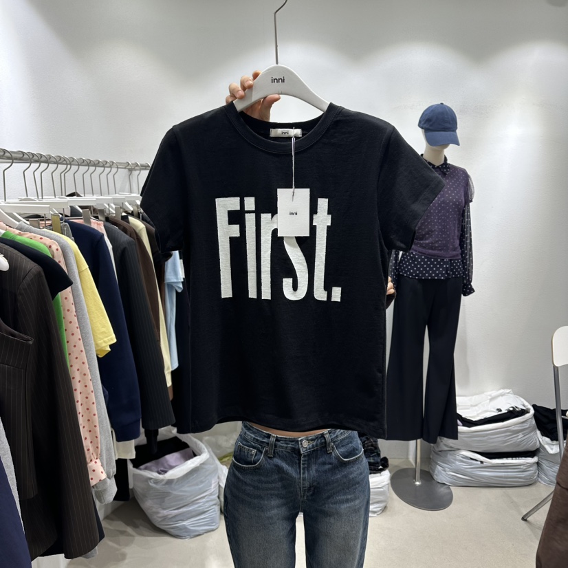 INNI東大門代購女裝新款職業26春夏時尚休閑人氣熱賣推薦T恤inniT恤圖色2