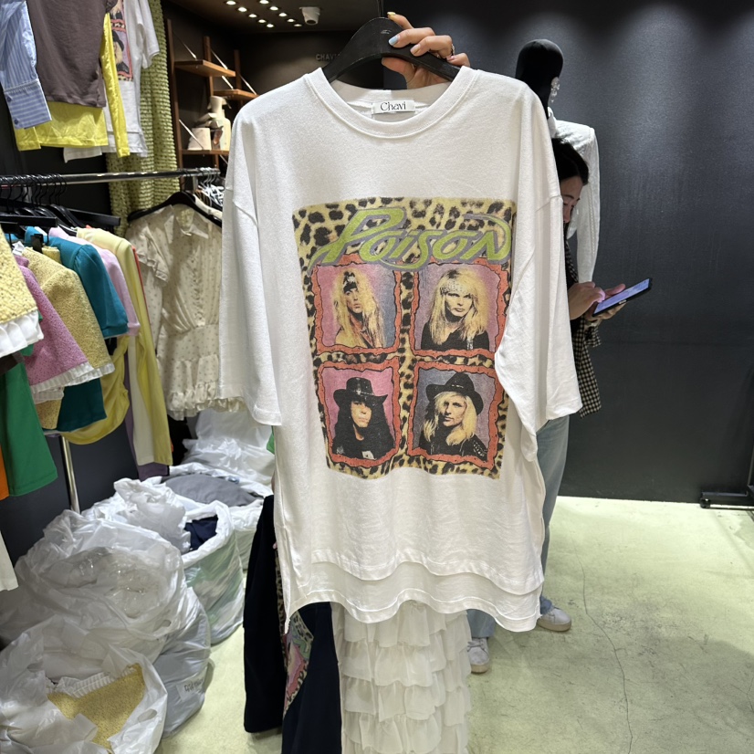 CHAVI韓國代購女士新品熱賣真品推薦職業休閑時尚26春夏T恤CHAVIT恤圖色1