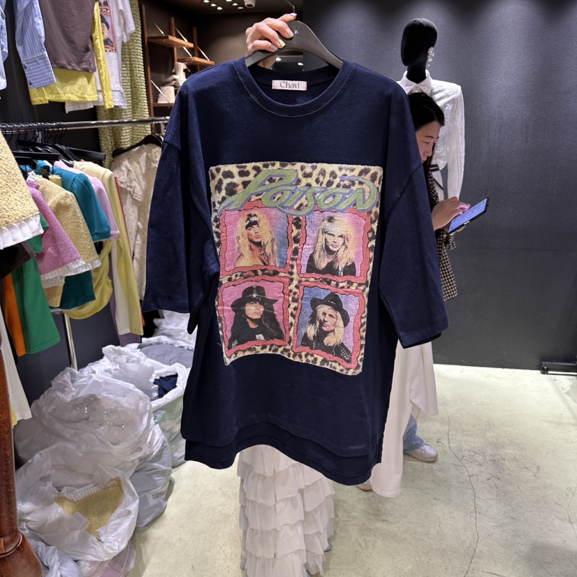 CHAVI韓國代購女士新品熱賣真品推薦職業休閑時尚26春夏T恤CHAVIT恤圖色3