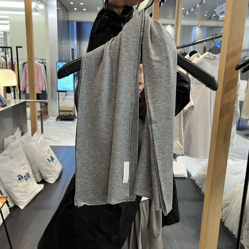 OBJECT東大門直郵女裝新款職業圍巾披肩天絲羊毛羊毛圍巾OBJECT圍巾/披肩圖色2