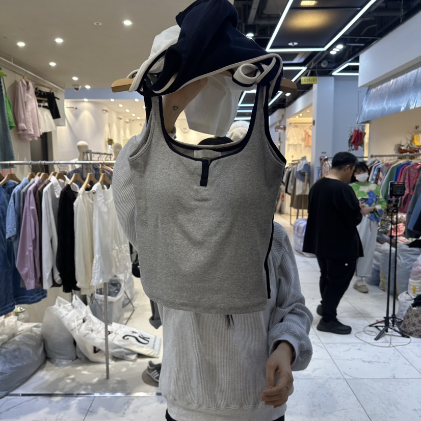 HIPTIQUE韓國代購女裝新款26春夏休閑推薦熱賣時尚吊帶背心HIPTIQUE吊帶/背心圖色2灰色