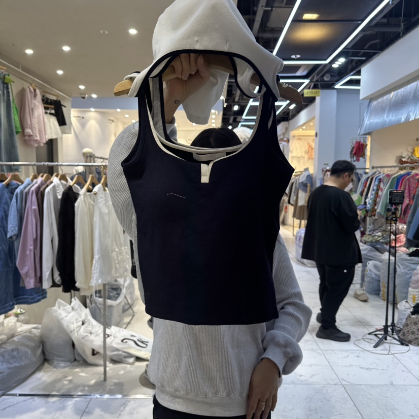 HIPTIQUE韓國代購女裝新款26春夏休閑推薦熱賣時尚吊帶背心HIPTIQUE吊帶/背心圖色3深藍色