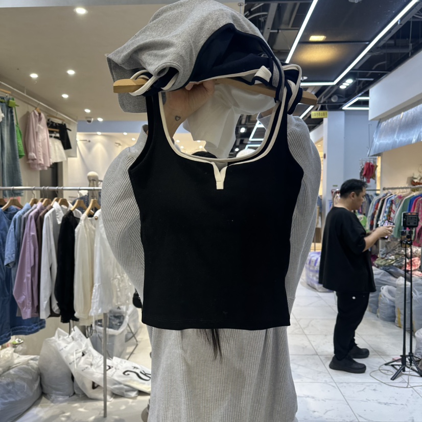 HIPTIQUE韓國代購女裝新款26春夏休閑推薦熱賣時尚吊帶背心HIPTIQUE吊帶/背心圖色4黑色