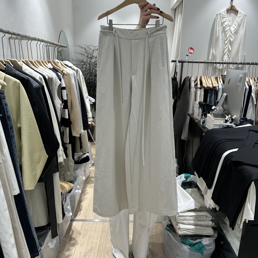 DDAY東大門直郵女裝新款時尚職業人氣真品26春夏休閑褲亞麻布DDAY休閑褲圖色1