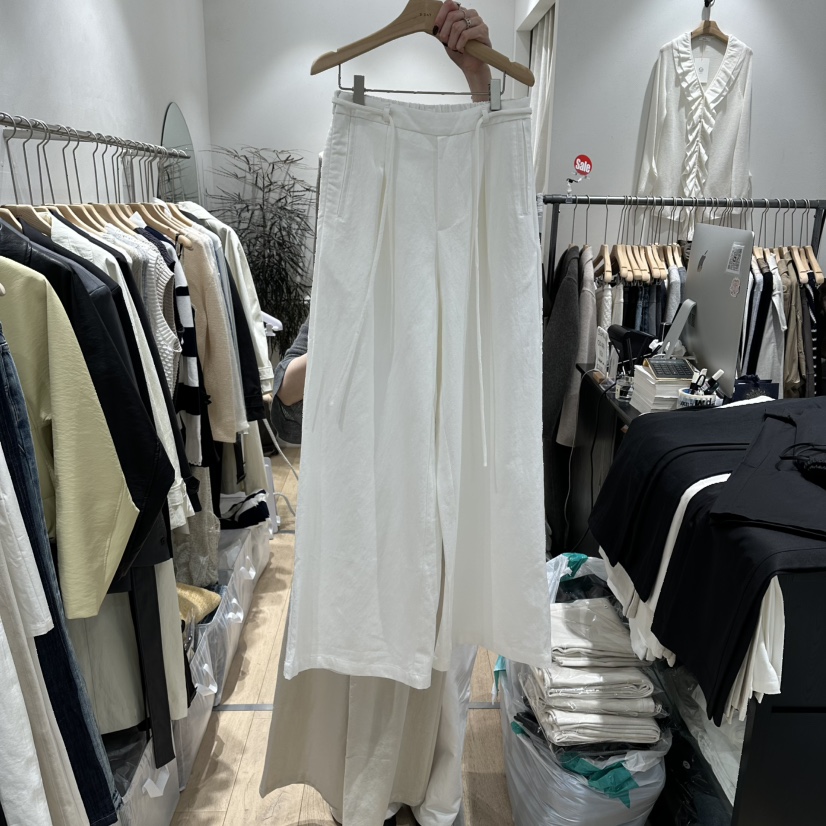 DDAY東大門直郵女裝新款時尚職業人氣真品26春夏休閑褲亞麻布DDAY休閑褲圖色2