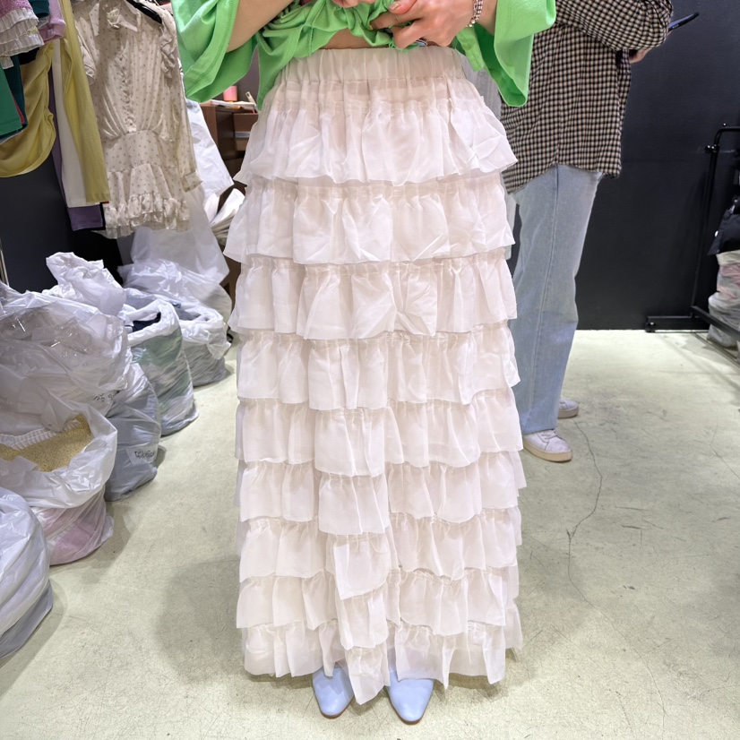 CHAVI東大門代購女裝新品時尚真品人氣26春夏推薦長裙雪紡CHAVI長裙圖色1