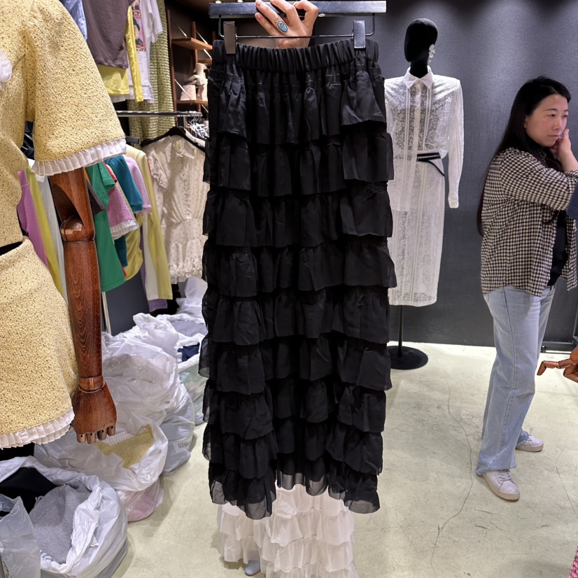 CHAVI東大門代購女裝新品時尚真品人氣26春夏推薦長裙雪紡CHAVI長裙圖色2