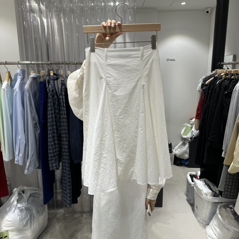 GREEK韓國直郵女裝新品人氣推薦真品熱賣26春夏休閑長裙尼龍GREEK長裙