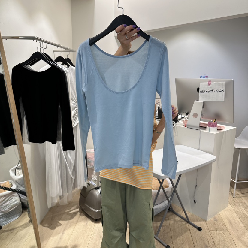 CUCUMBER東大門代購女士新款職業休閑真品時尚推薦長袖T恤CUCUMBER長袖T恤