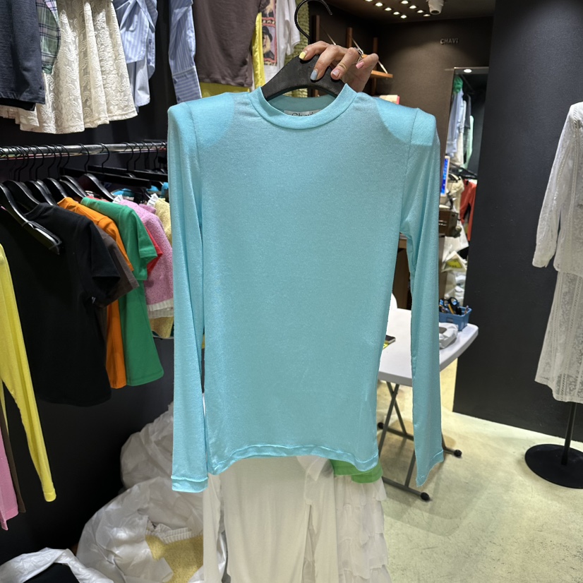CHAVI東大門實拍女士新款職業真品時尚推薦熱賣休閑長袖T恤CHAVI長袖T恤圖色2