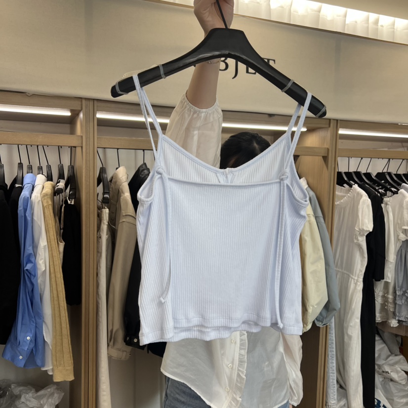 OBJET/LOVEUSU東大門代購女裝新款26春夏真品人氣吊帶背心OBJET/LOVEUSU吊帶/背心