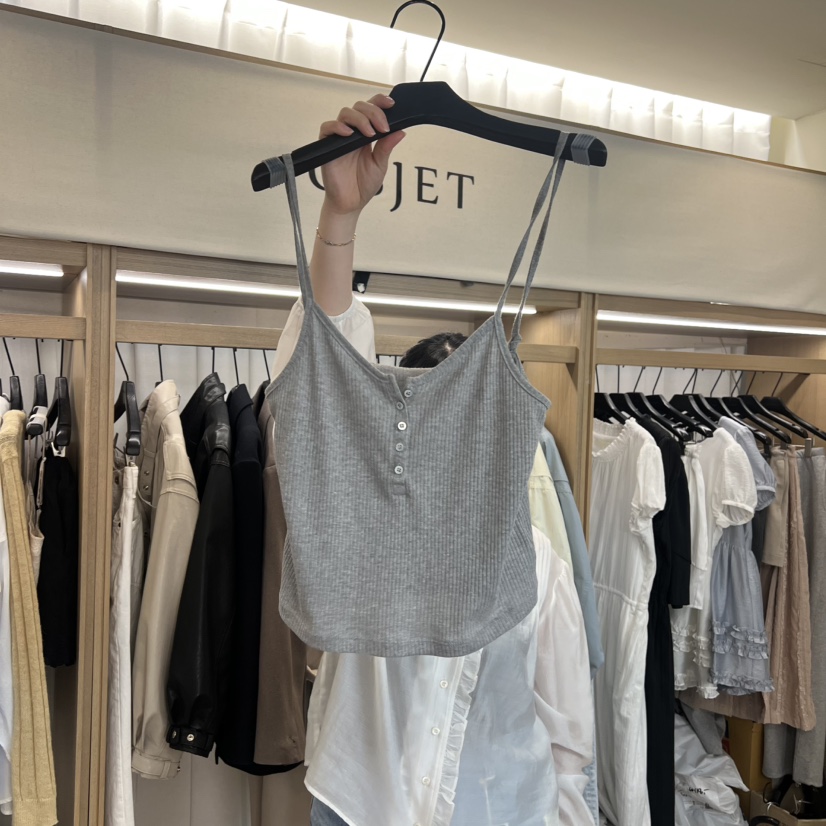 OBJET/LOVEUSU東大門代購女裝新款26春夏真品人氣吊帶背心OBJET/LOVEUSU吊帶/背心圖色3